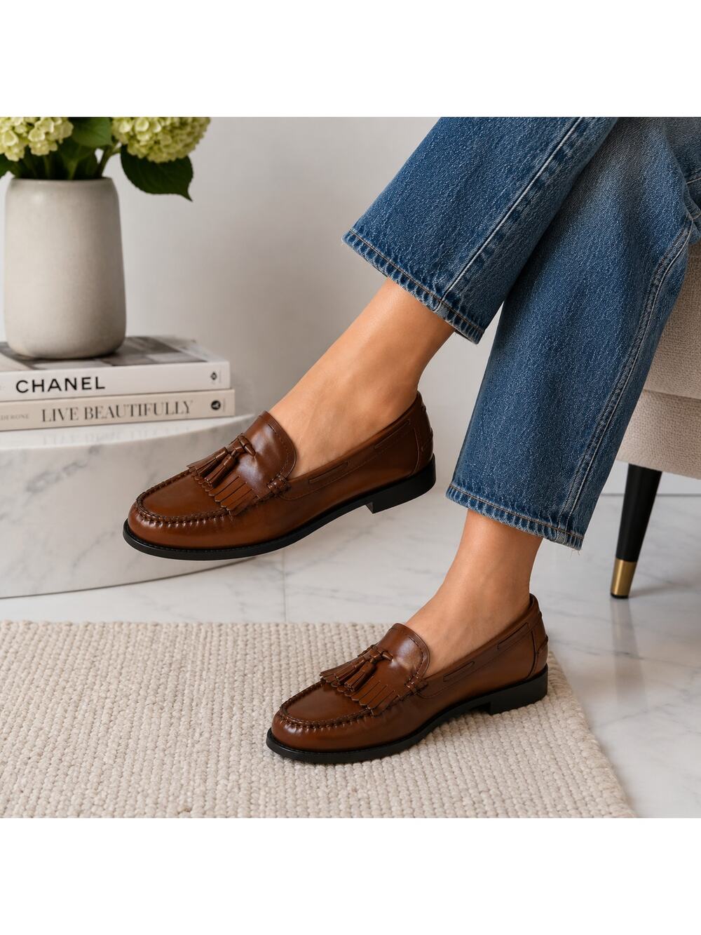 G. H. Bass Women's SZ 8 Esther Kiltie Weejuns Loafer Light Brown NEW $210